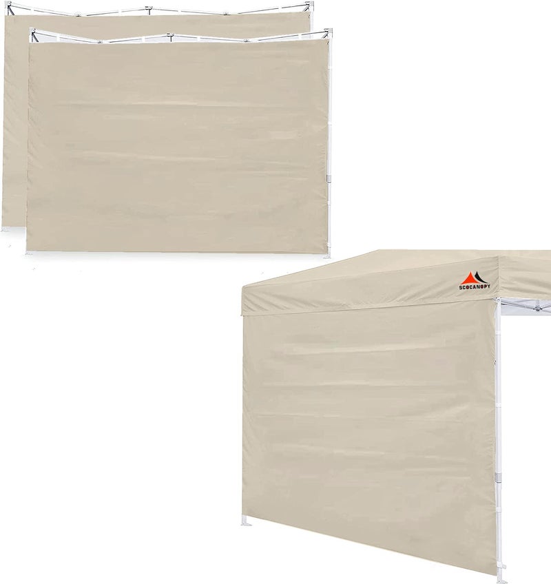 SCOCANOPY SideWall for 10x10 Canopy Frame, 3 Pack SunWall Only,(Beige) - Image 1